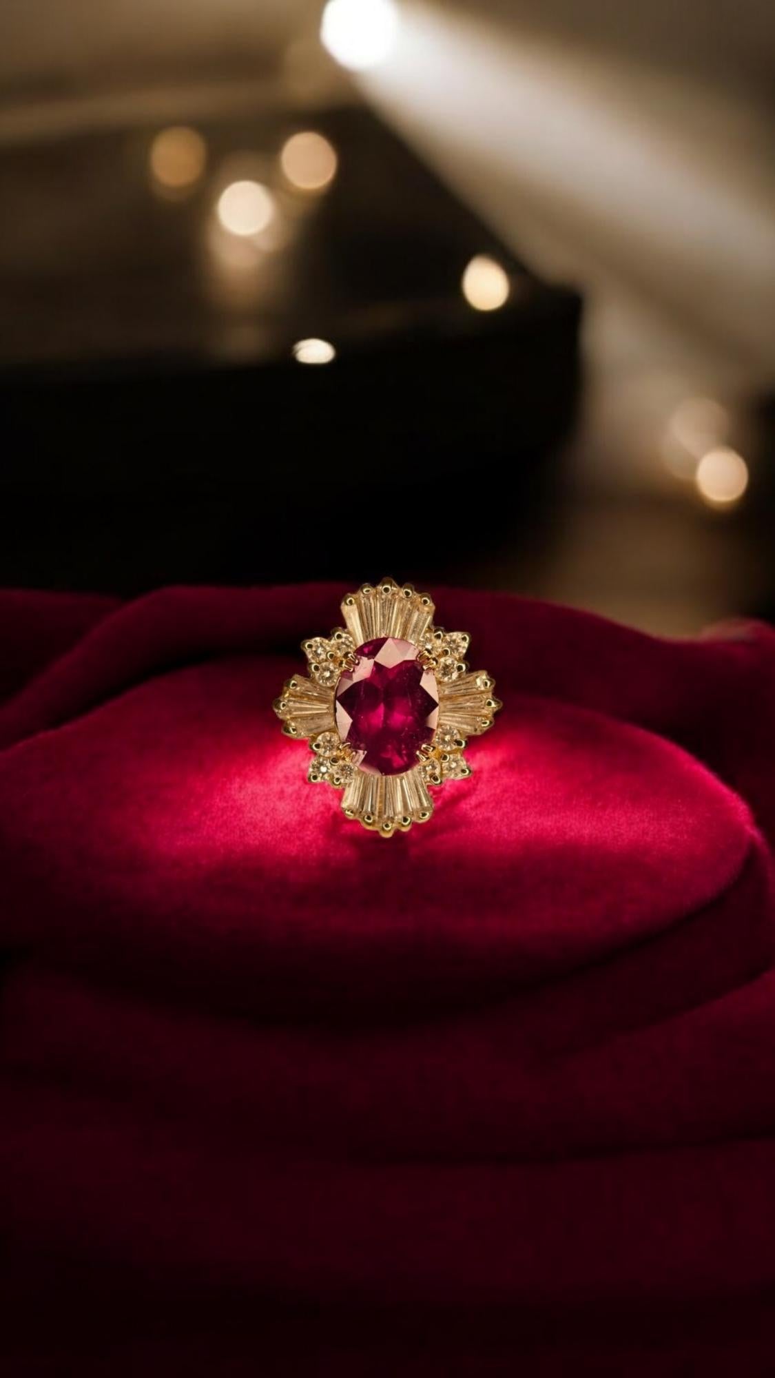 New SSEF Cert 5.641 CT Unheated Burma Mogok Clean Pigeon Red Ruby Diamond Ring For Sale 12