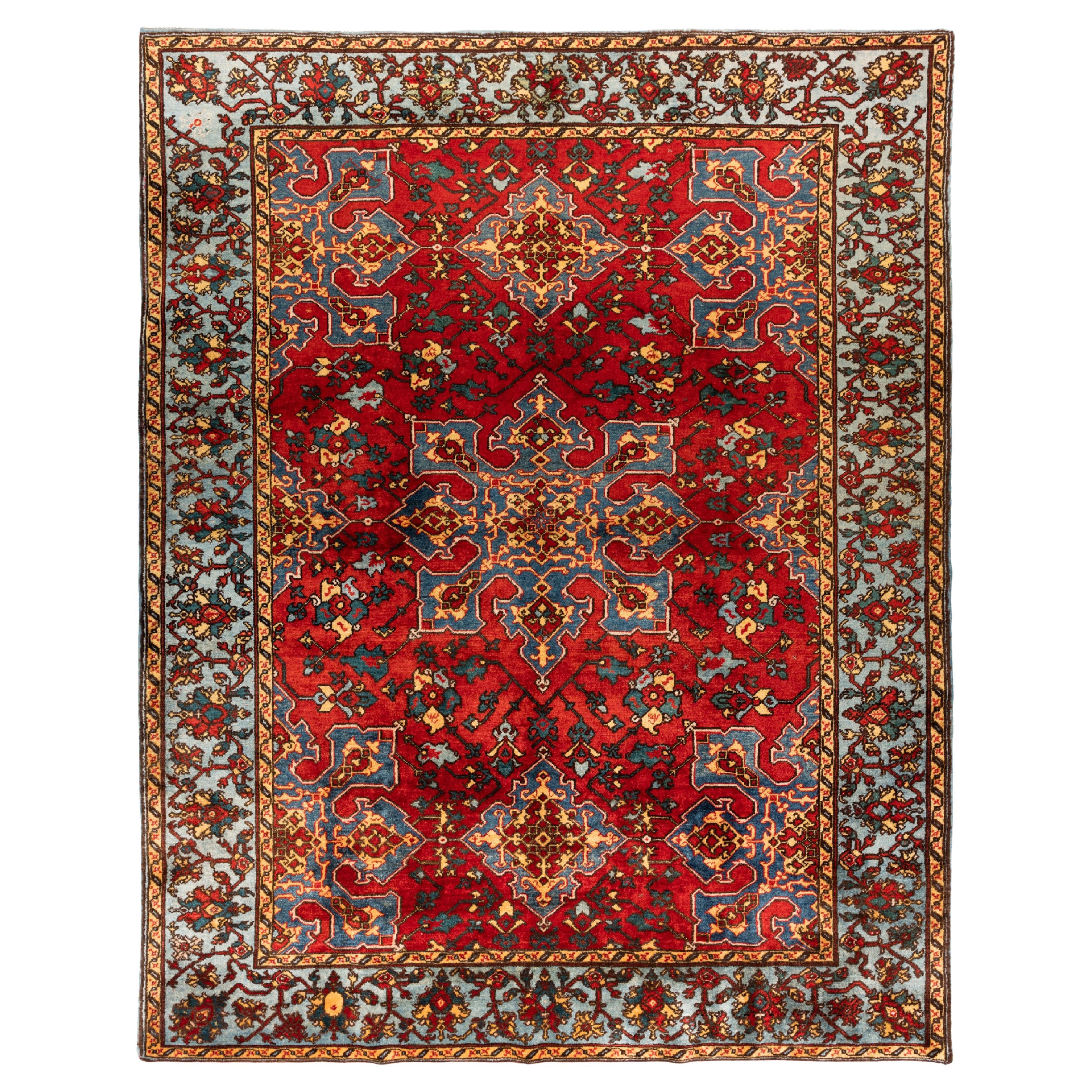 Nueva Alfombra Estrella Ushak Siglo XVI Pieza de Museo Alfombra de Renacimiento Turco Teñida al Natural en venta