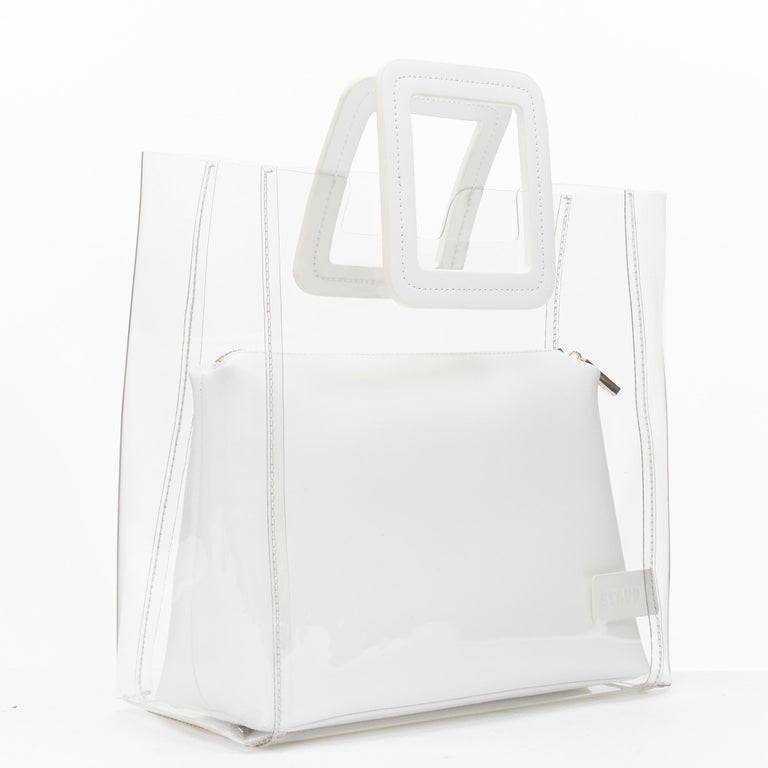 Staud Shirley Leather Tote Bag | Cream