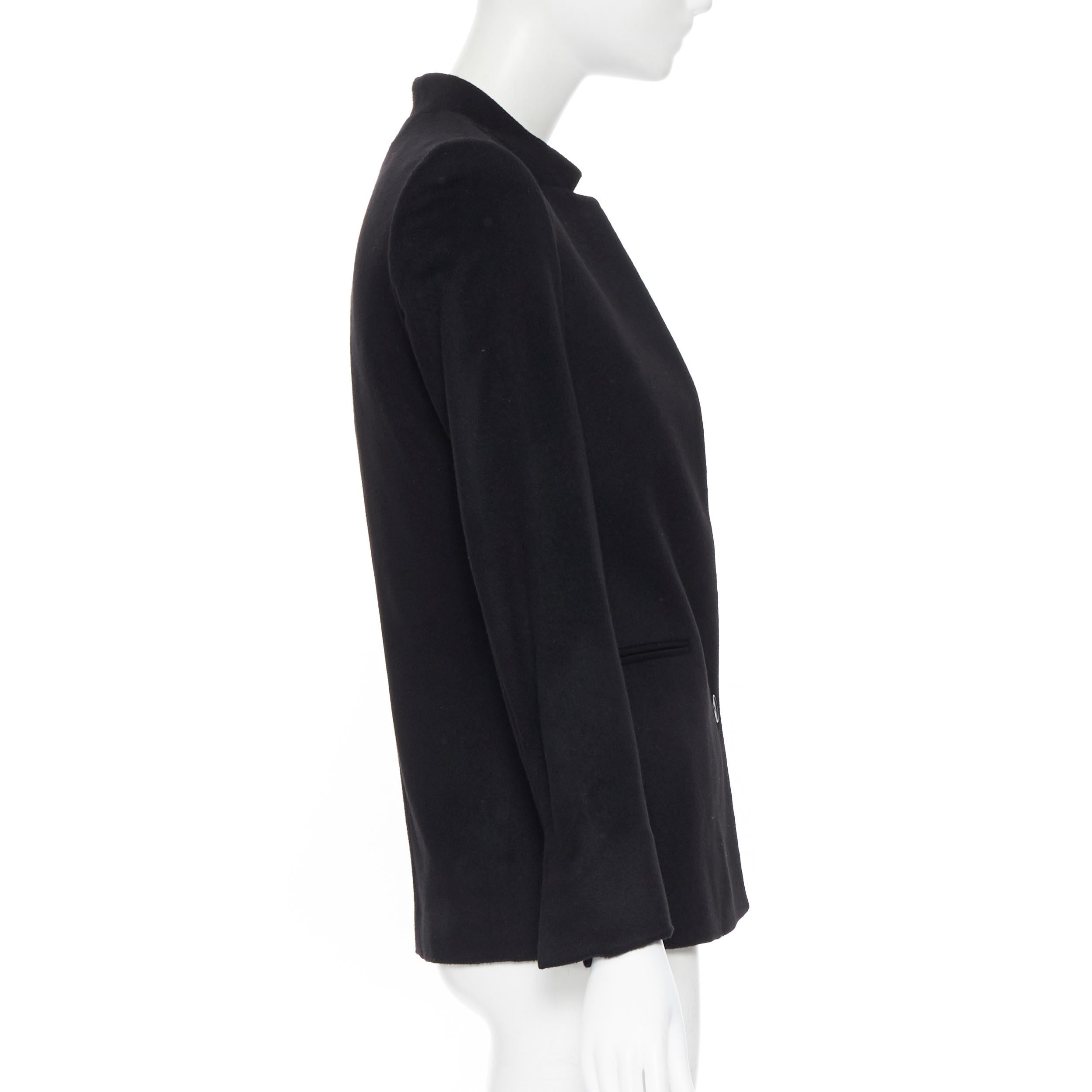 new STELLA MCCARTNEY 100% cashmere black button boxy long blazer jacket IT34 XS In New Condition In Hong Kong, NT