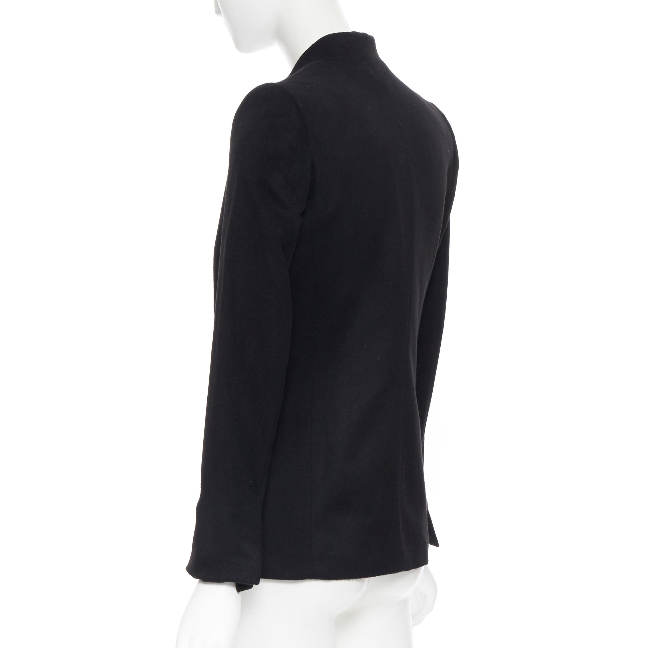 new STELLA MCCARTNEY 100% cashmere black button boxy long blazer jacket IT34 XS 1