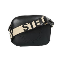New Stella McCartney Black Stella Logo Mini Crossbody Bag