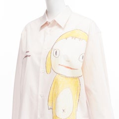 new STELLA MCCARTNEY Yoshitomo Nara 2021 pink cotton graphic print shirt L