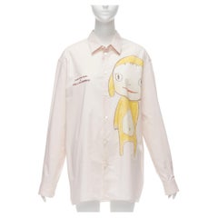 new STELLA MCCARTNEY Yoshitomo Nara 2021 pink cotton graphic print shirt L