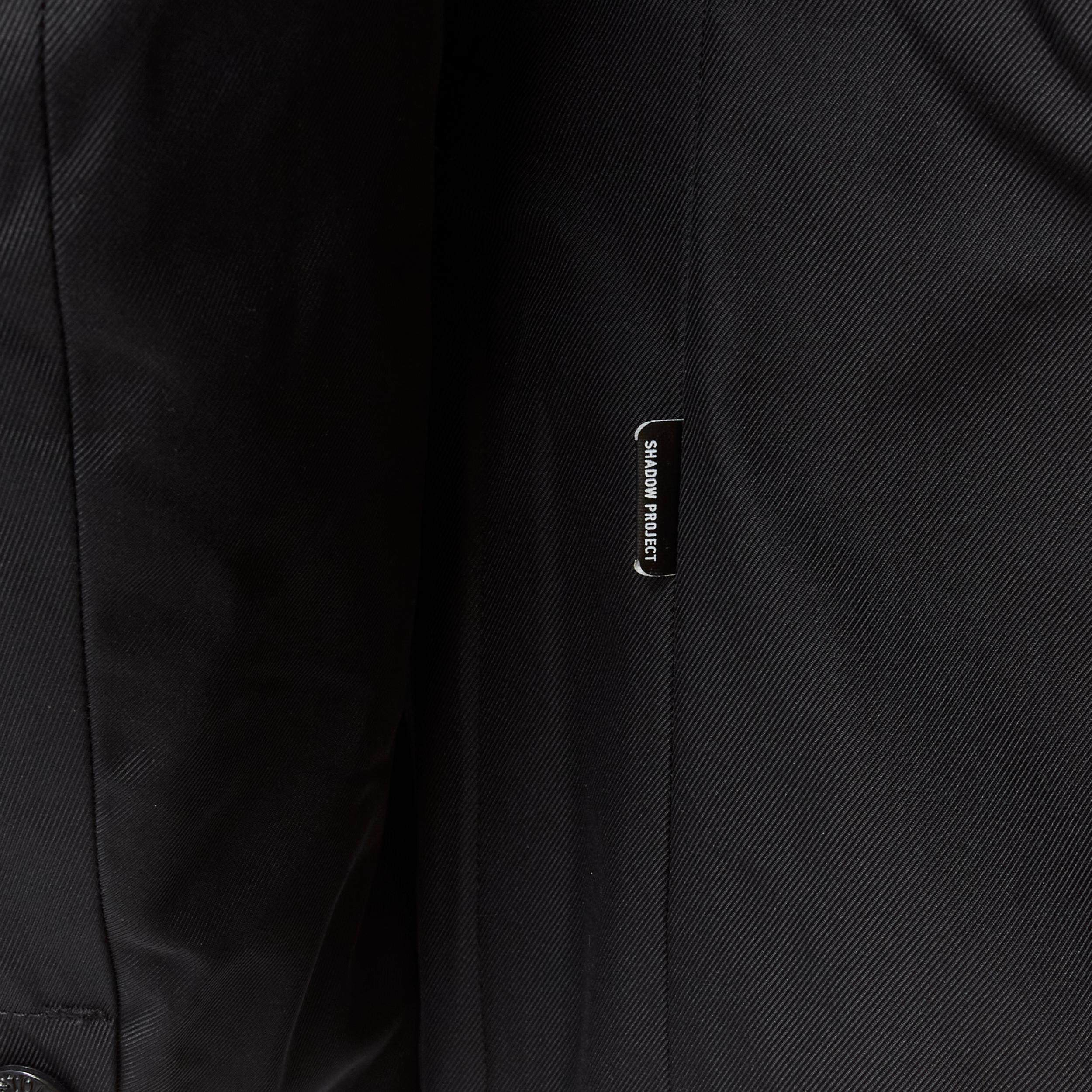 new STONE ISLAND Shadow Project black technical nylon logo patch blazer jacket S 2
