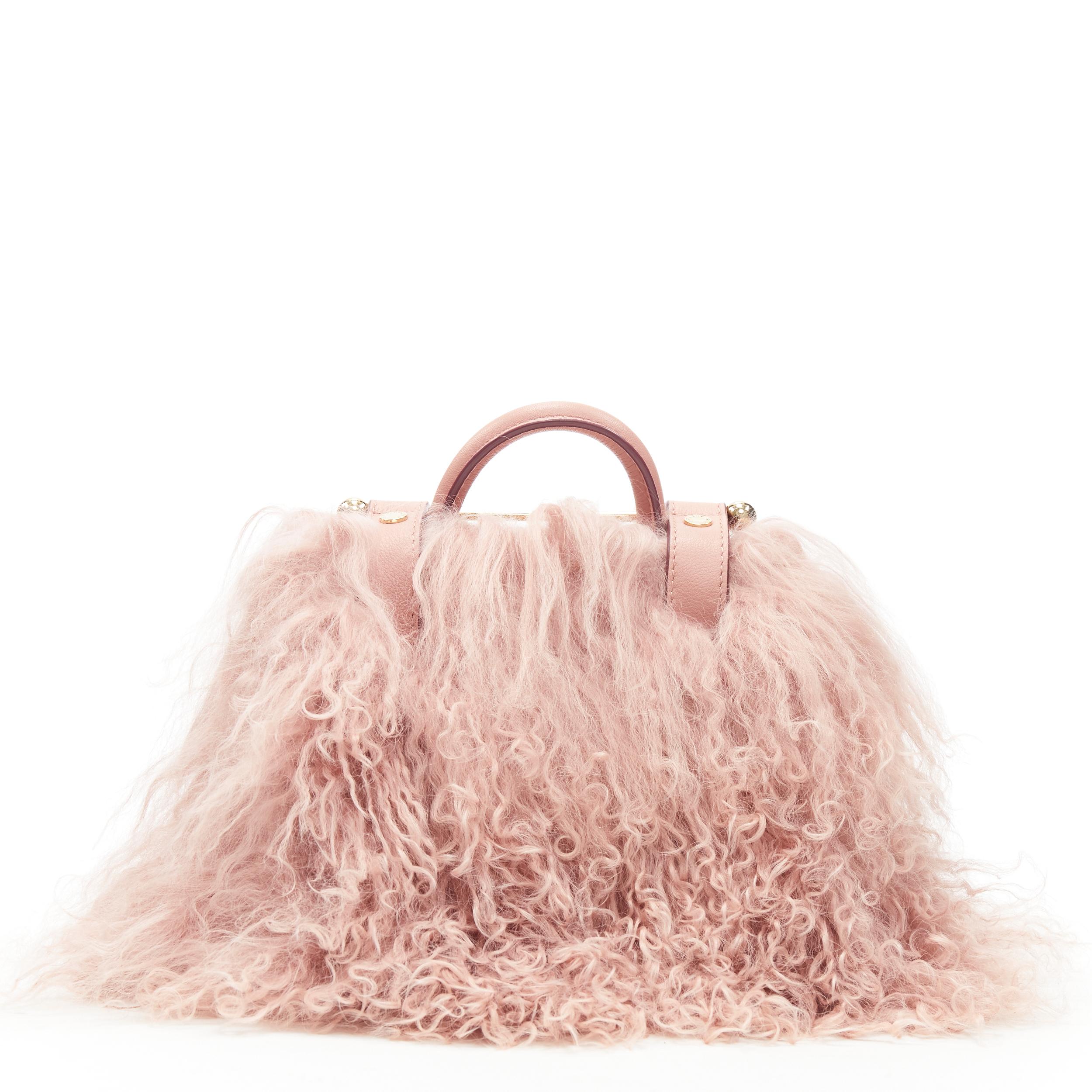 pink feather bag