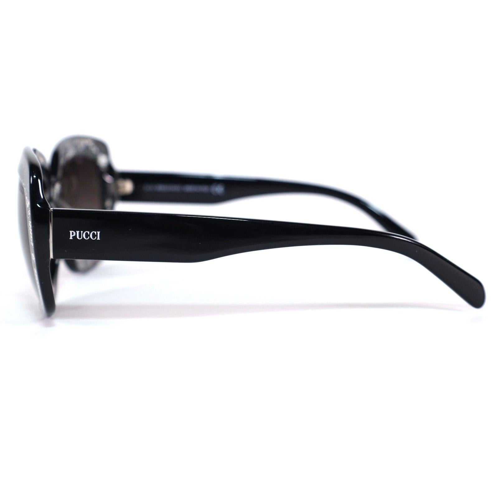New Stunning Emilio Pucci Lace Patterned Sunglasses With Case Pour femmes en vente