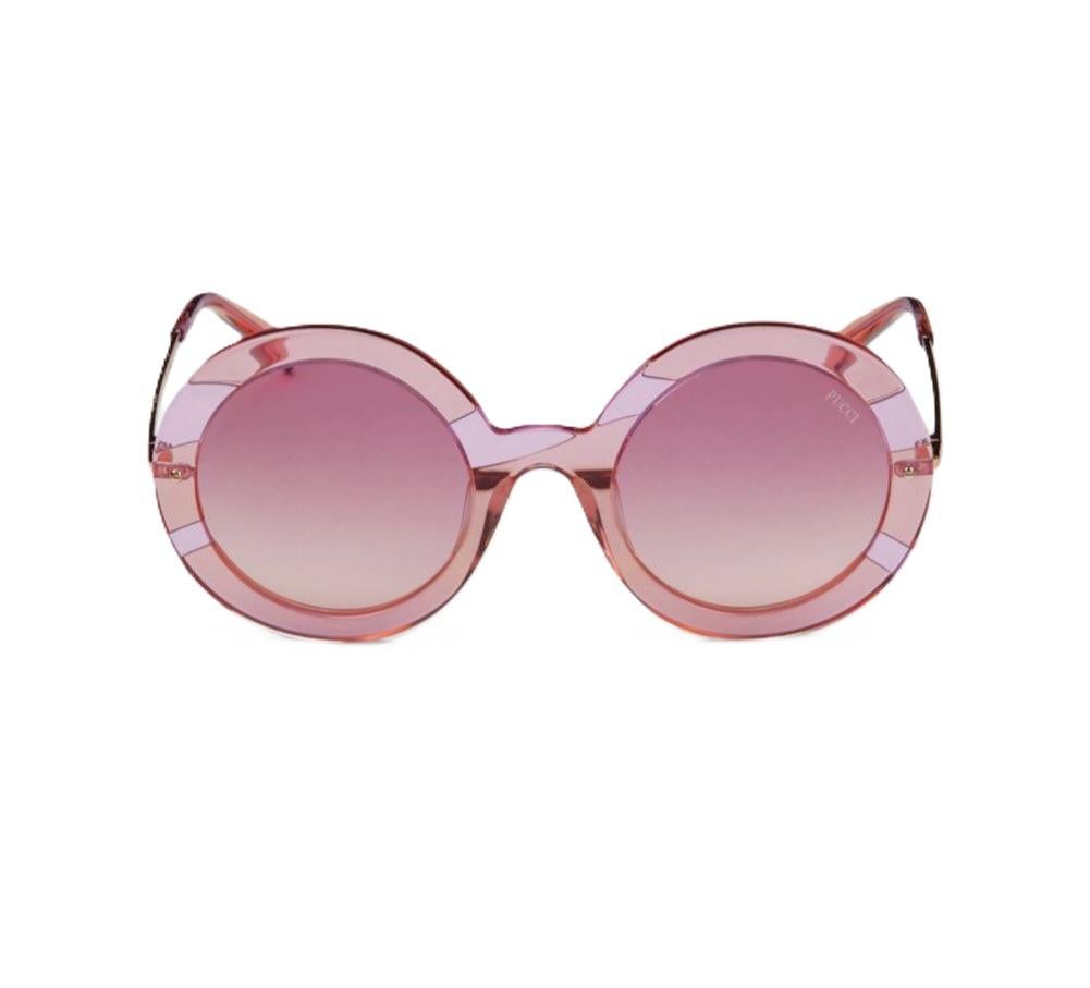 Nuevo Impresionantes gafas de sol Emilio Pucci Pink 70's Vibe con funda en Nuevo estado para la venta en Leesburg, VA