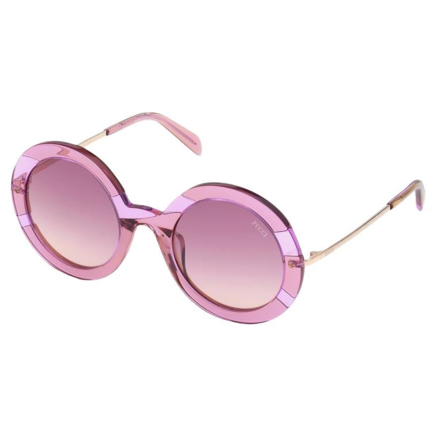 New Stunning Emilio Pucci Pink 70's Vibe Sunglasses With Case