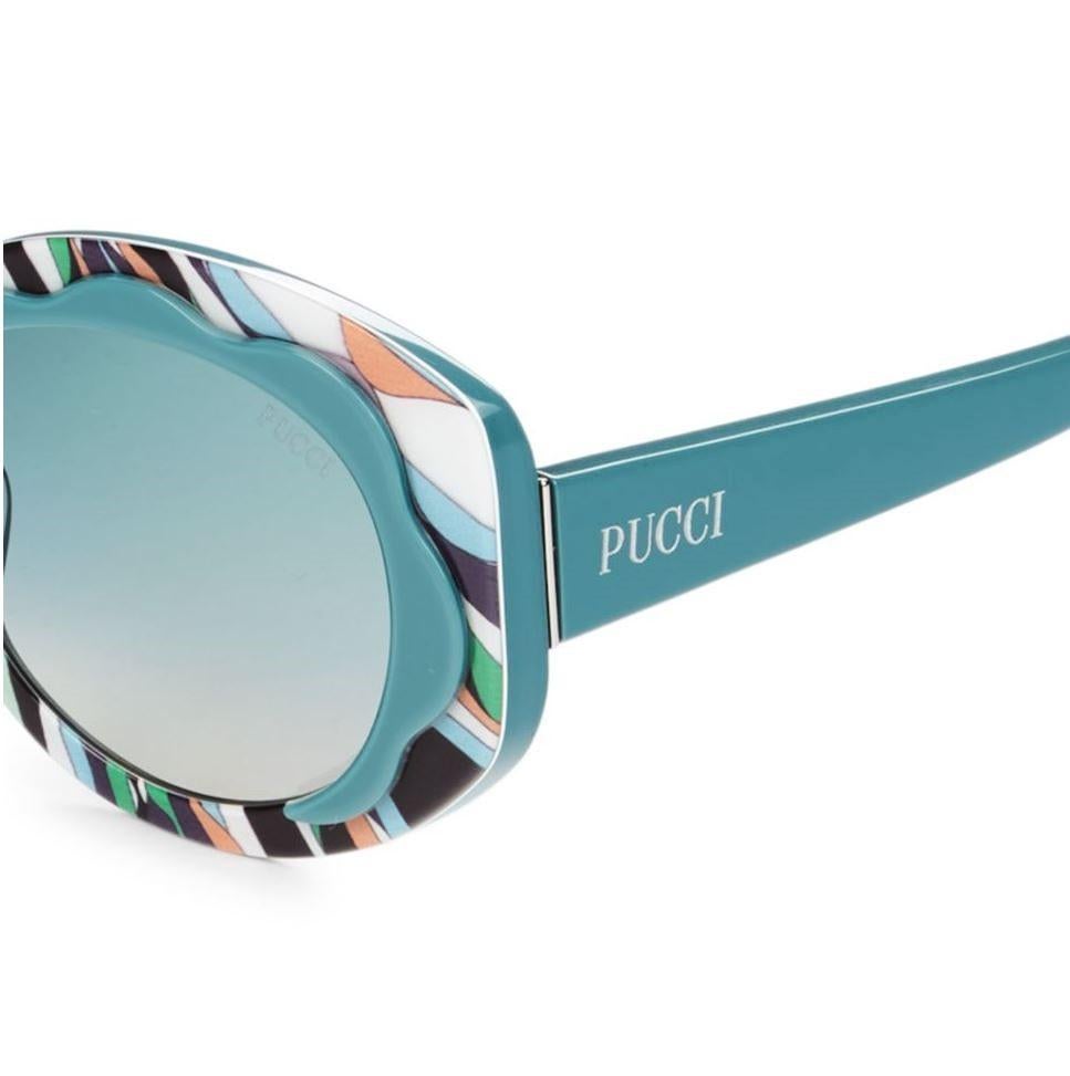 De las mujeres Nuevo Impresionantes gafas de sol Emilio Pucci Turquesa 70's Vibe con funda en venta