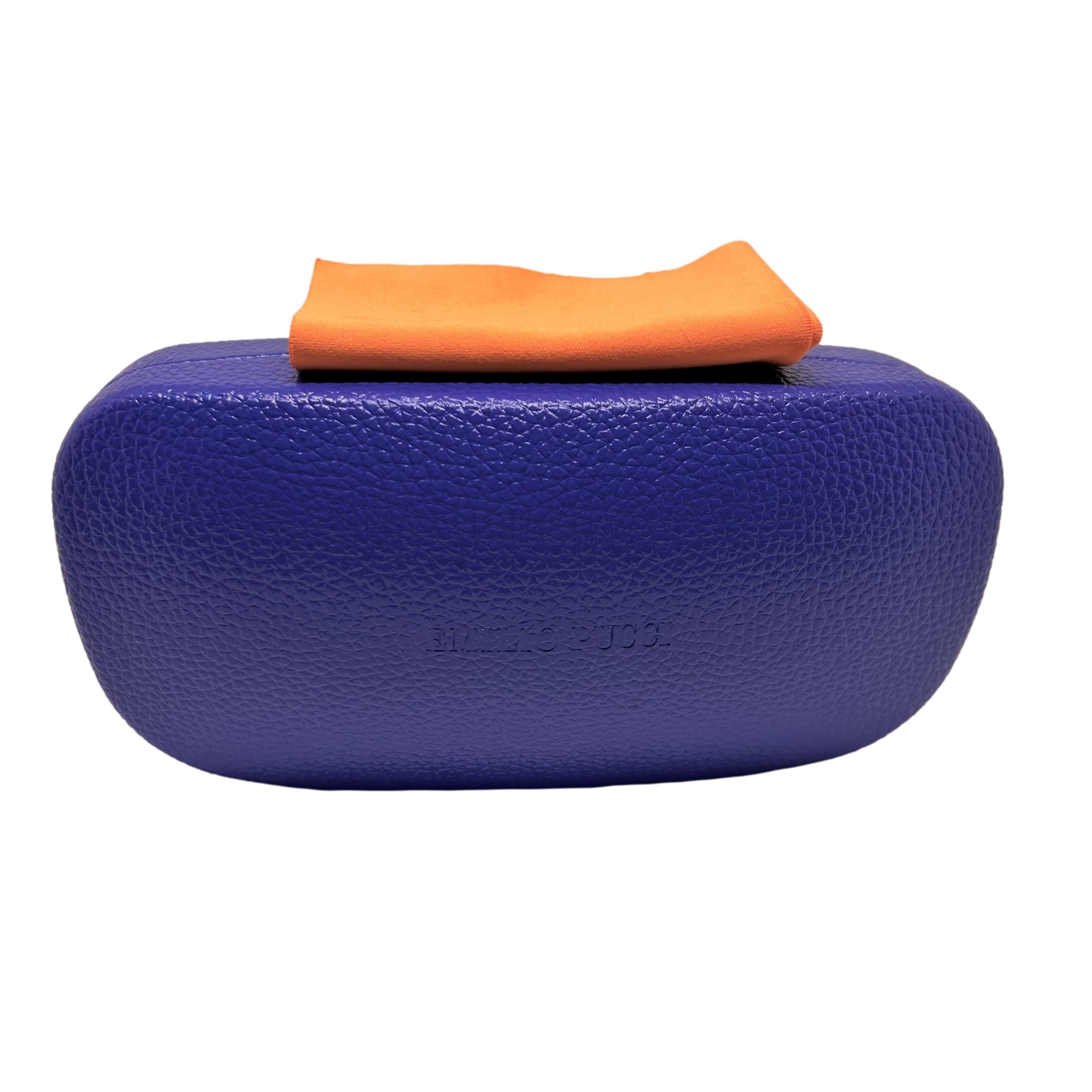 Nuevo Impresionantes gafas de sol Emilio Pucci Turquesa 70's Vibe con funda en venta 2