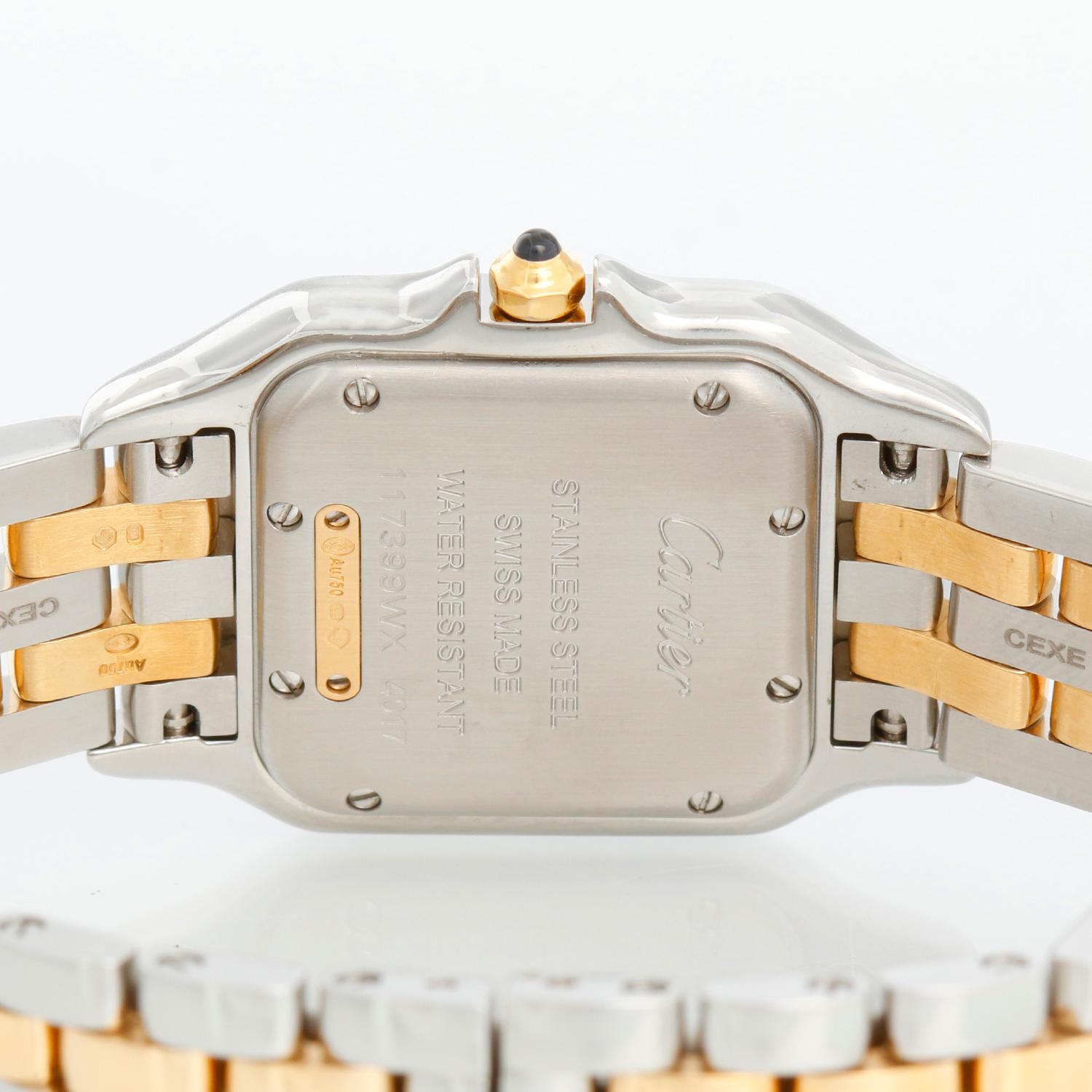 Neuer Stil Cartier Panthere 2-farbige 2-reihige mittelgroße Uhr W2PN0007 für Damen oder Herren