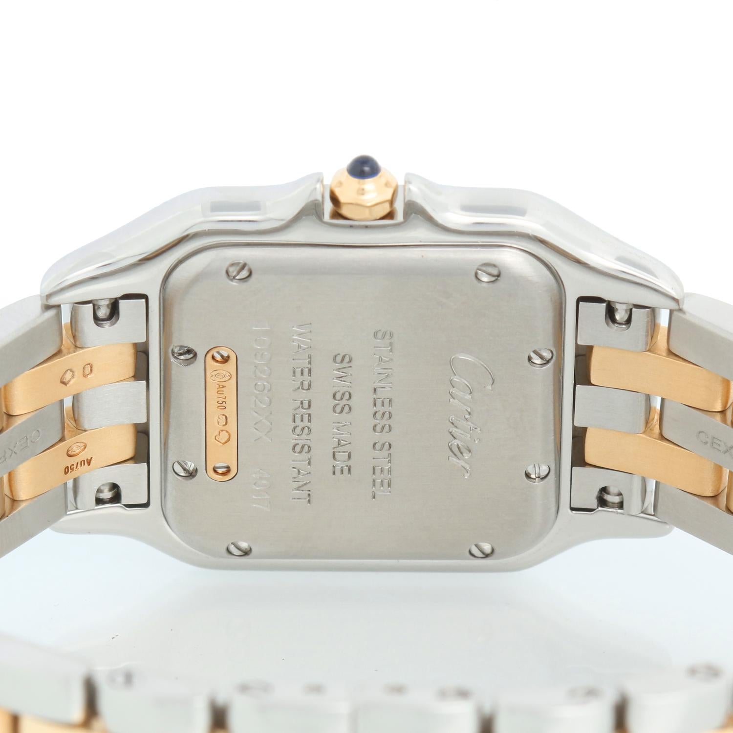 New Style Cartier Panthere 2-Tone 2-Row Medium Watch W2PN0007 1