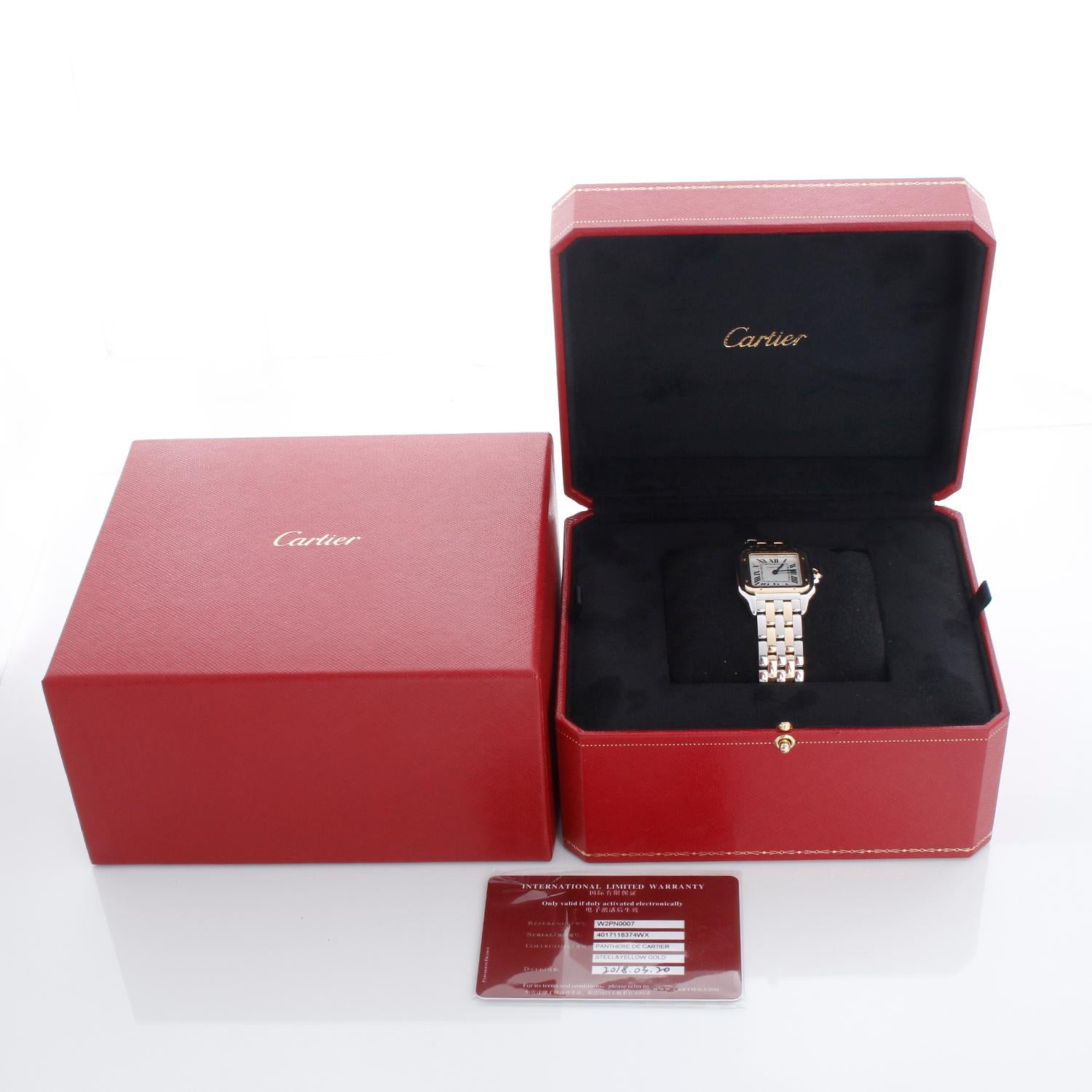 New Style Cartier Panthere 2-Tone 2-Row Medium Watch W2PN0007 en venta 2