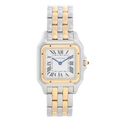 New Style Cartier Panthere 2-Tone 2-Row Medium Watch W2PN0007