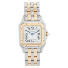 Nuevo estilo Reloj Cartier Panthere 2 tonos 2 filas mediano W2PN0007