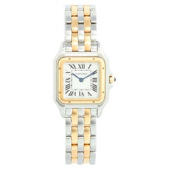 New Style Cartier Panthere 2-Tone 2-Row Medium Watch W2PN0007