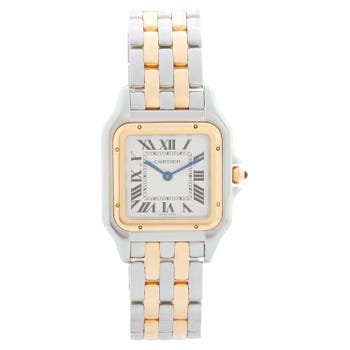 New Style Cartier Panthere 2-Tone 2-Row Medium Watch W2PN0007