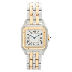 New Style Cartier Panthere 2-Tone 2-Row Medium Watch W2PN0007