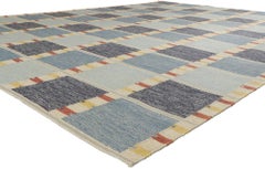 New Scandinavian Blue Swedish Inspired Röllakan, 10'03 x 13'08