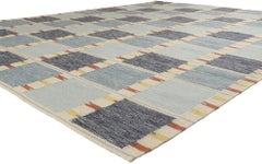 Barbro Nilsson Swedish Inspired Kilim Rug Falurutan, Duhs II Scandinavian Modern
