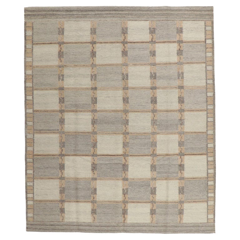 New Swedish Barbro Nilsson Inspired Kilim Rug with Scandinavian Modern ...