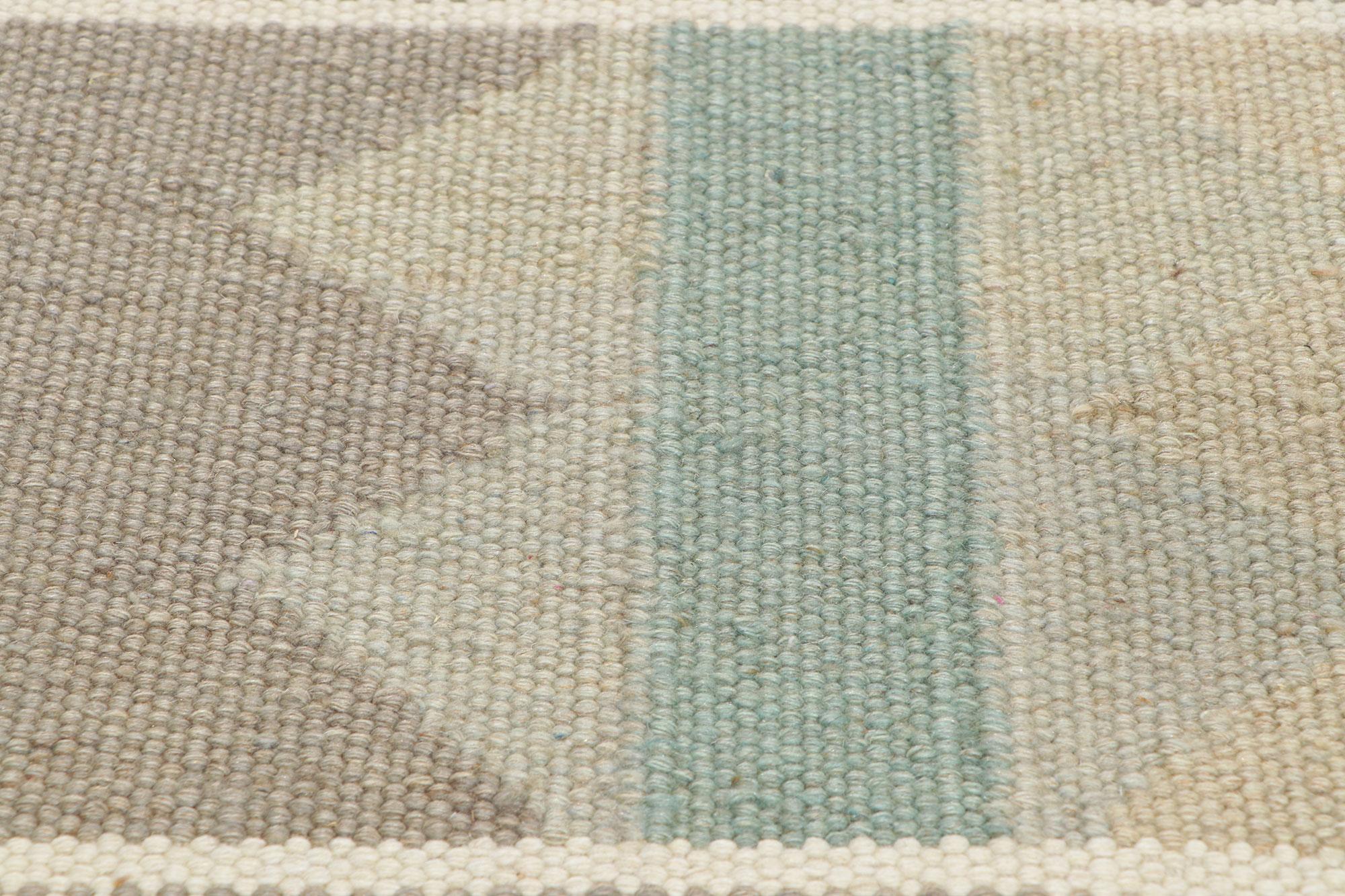 New Scandinavian Swedish Ingegerd Silow Inspired Kilim Röllakan In New Condition For Sale In Dallas, TX