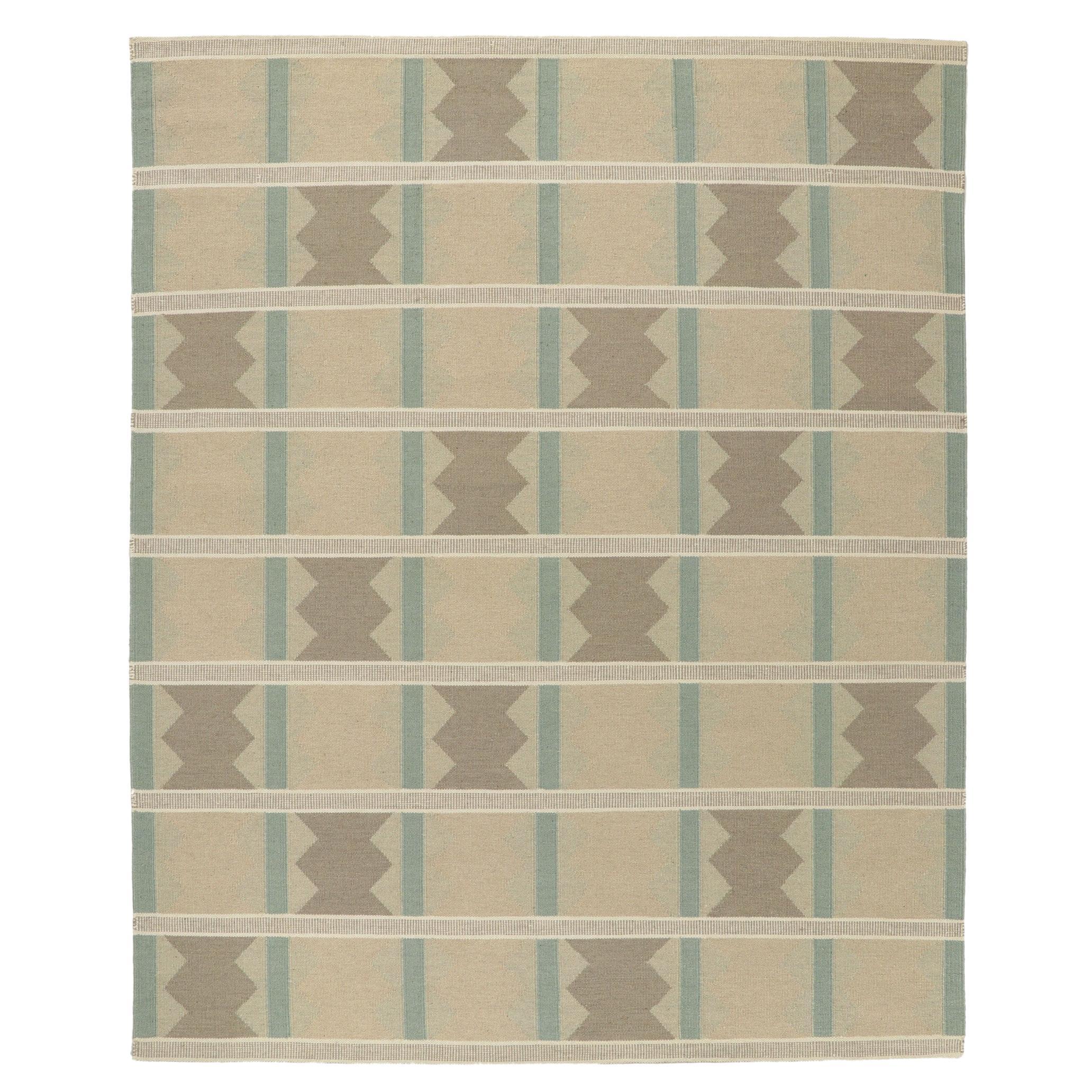 New Scandinavian Modern Swedish Ingegerd Silow Inspired Röllakan, 09'03 x 11'05