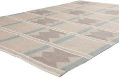 New Scandinavian Swedish Ingegerd Silow Inspired Kilim Röllakan, 05'04 x 07'09