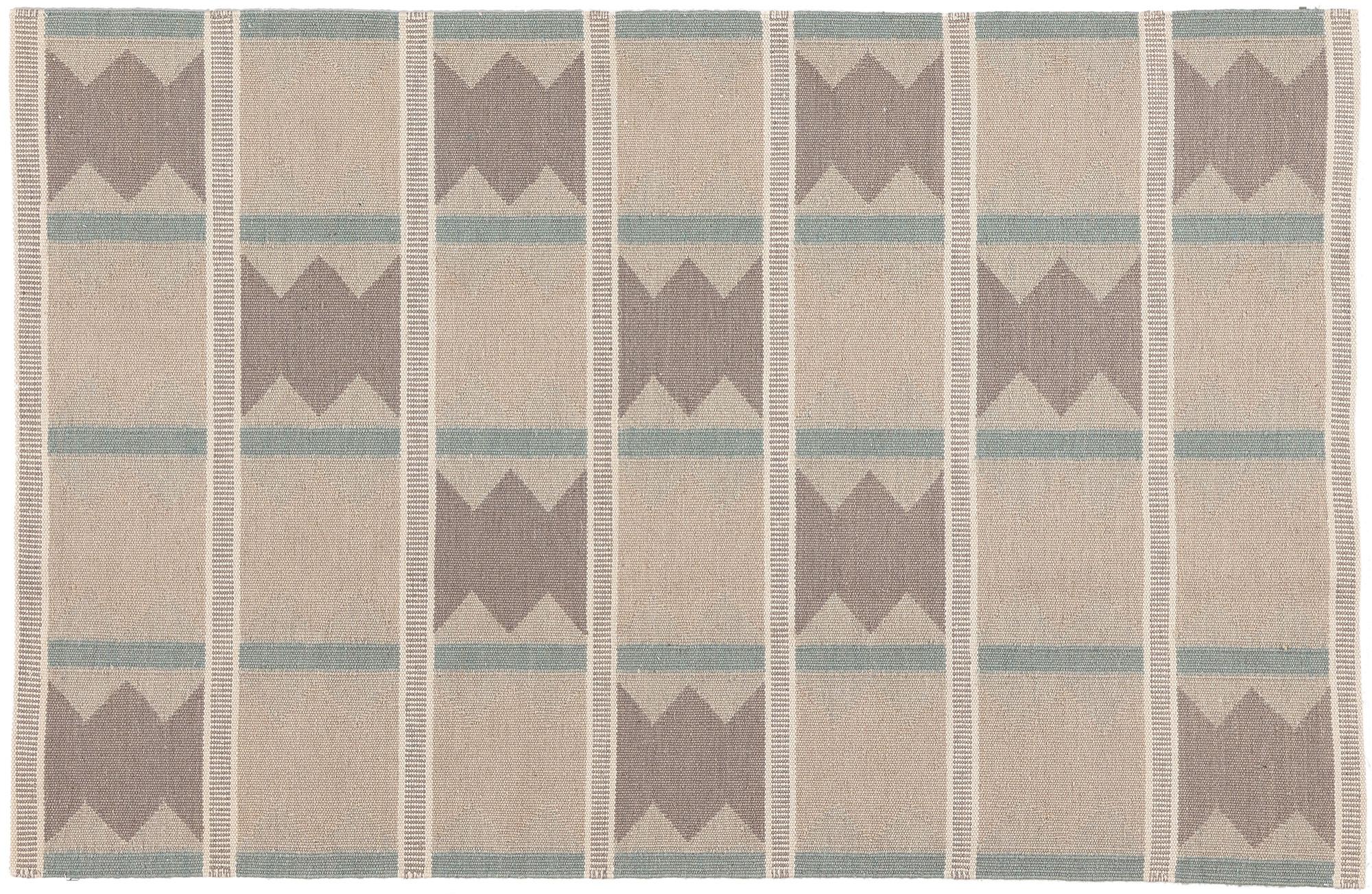 Wool Ingegerd Silow Swedish Inspired Kilim Rug, Scandi Style Meets Sublime Simplicity For Sale