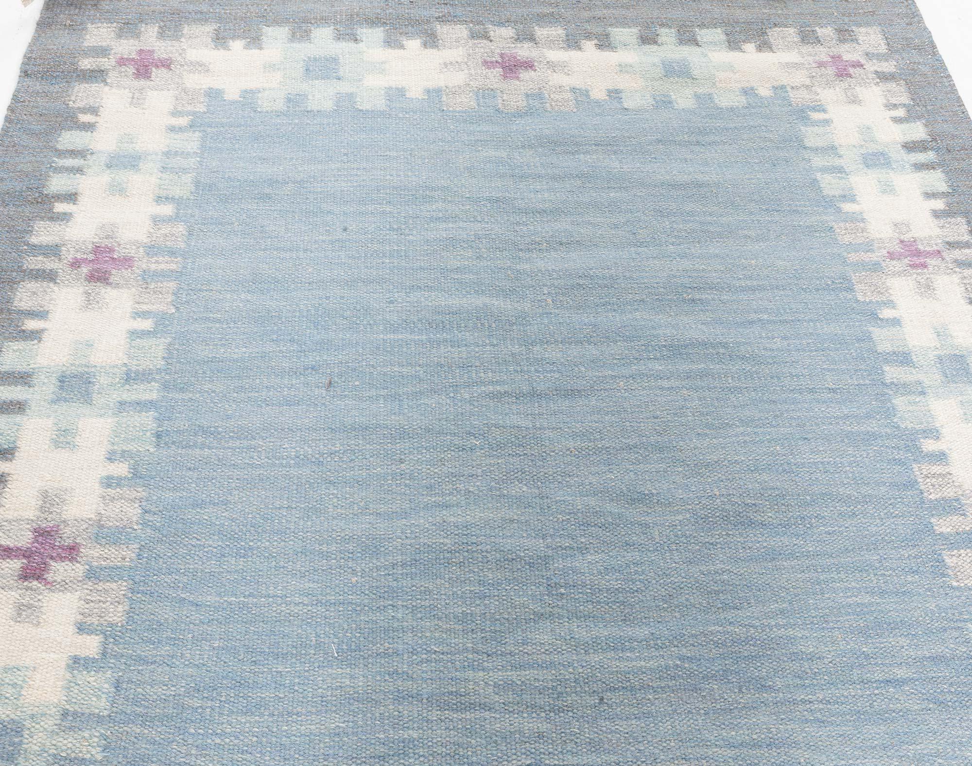 New Swedish Inspired Flat Weave Rug by Doris Leslie Blau
Size: 4'7
