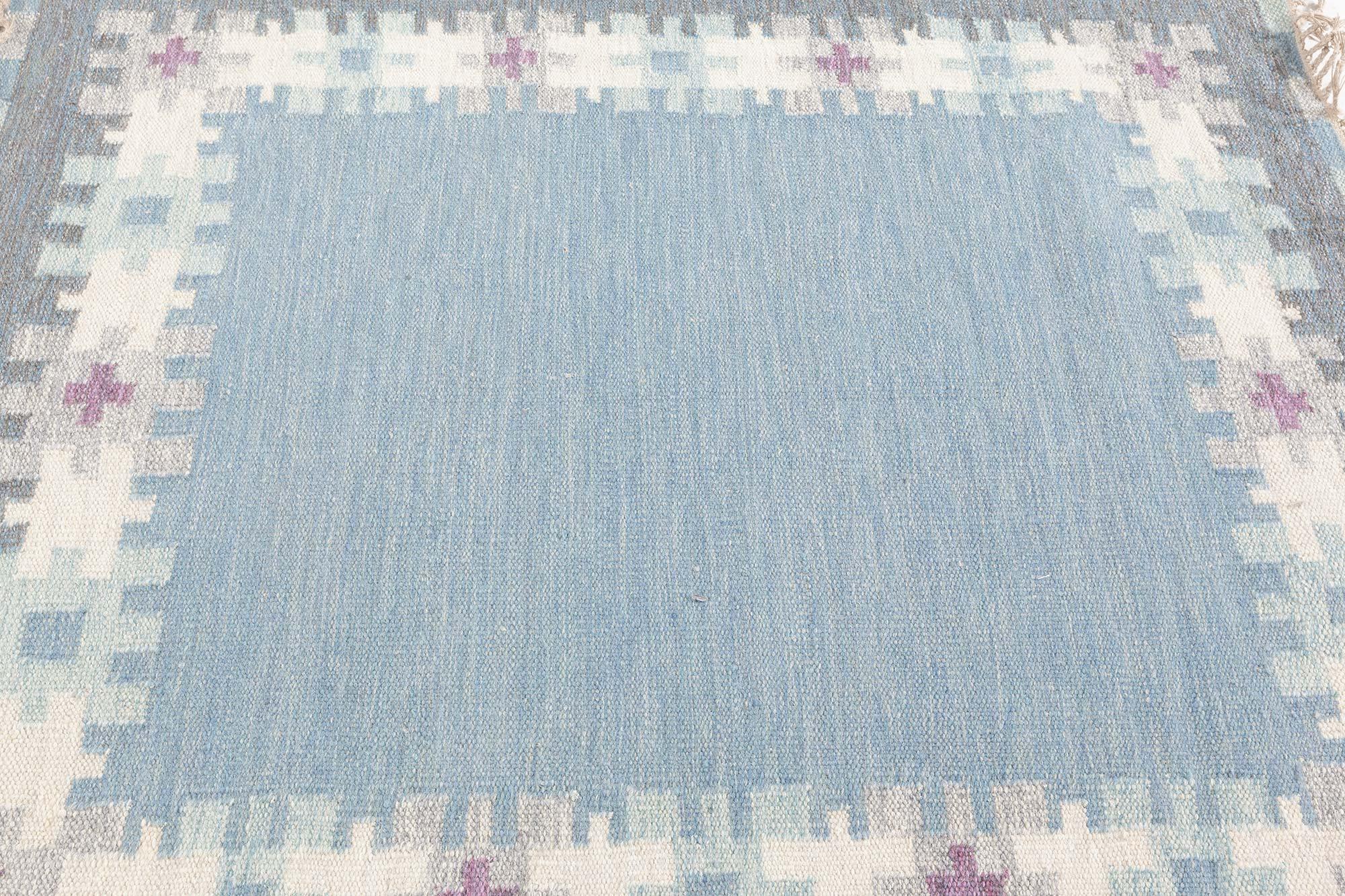 Scandinavian New Swedish Inspired Flat Weave Rug by Doris Leslie Blau For Sale