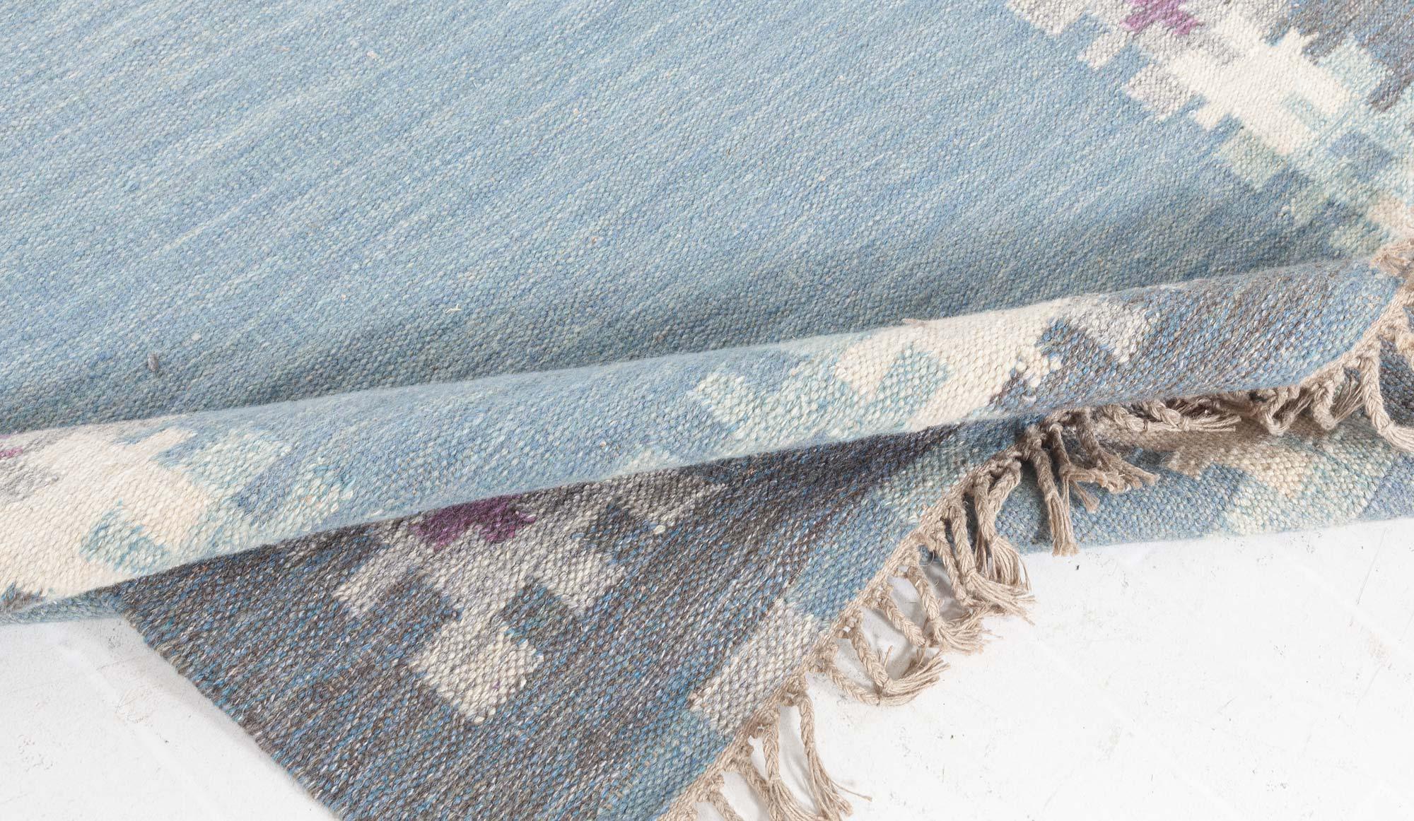 Hand-Woven New Swedish Inspired Flat Weave Rug by Doris Leslie Blau For Sale