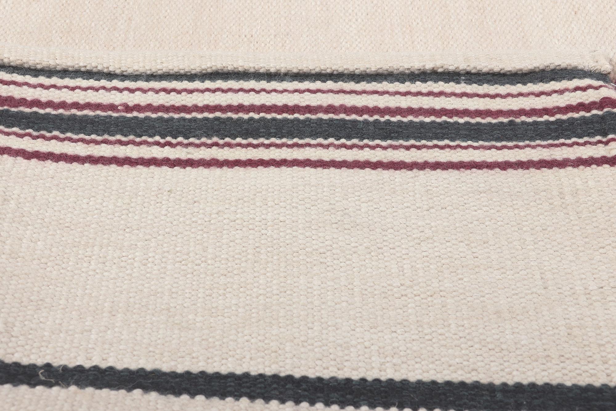 Nouveau tapis Kilim d'inspiration suédoise Couleurs terre, Stege Randmönster Neuf - En vente à Dallas, TX