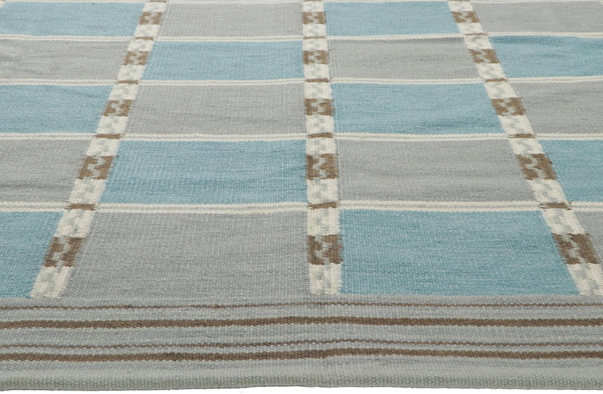 Skandinavisch-moderner, schwedisch inspirierter Kilim-Teppich im Zustand „Neu“ im Angebot in Dallas, TX