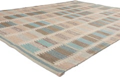 Neuer skandinavisch-schwedischer, von Berit Koenig inspirierter Kilim Röllakan, 06'00 x 08'09