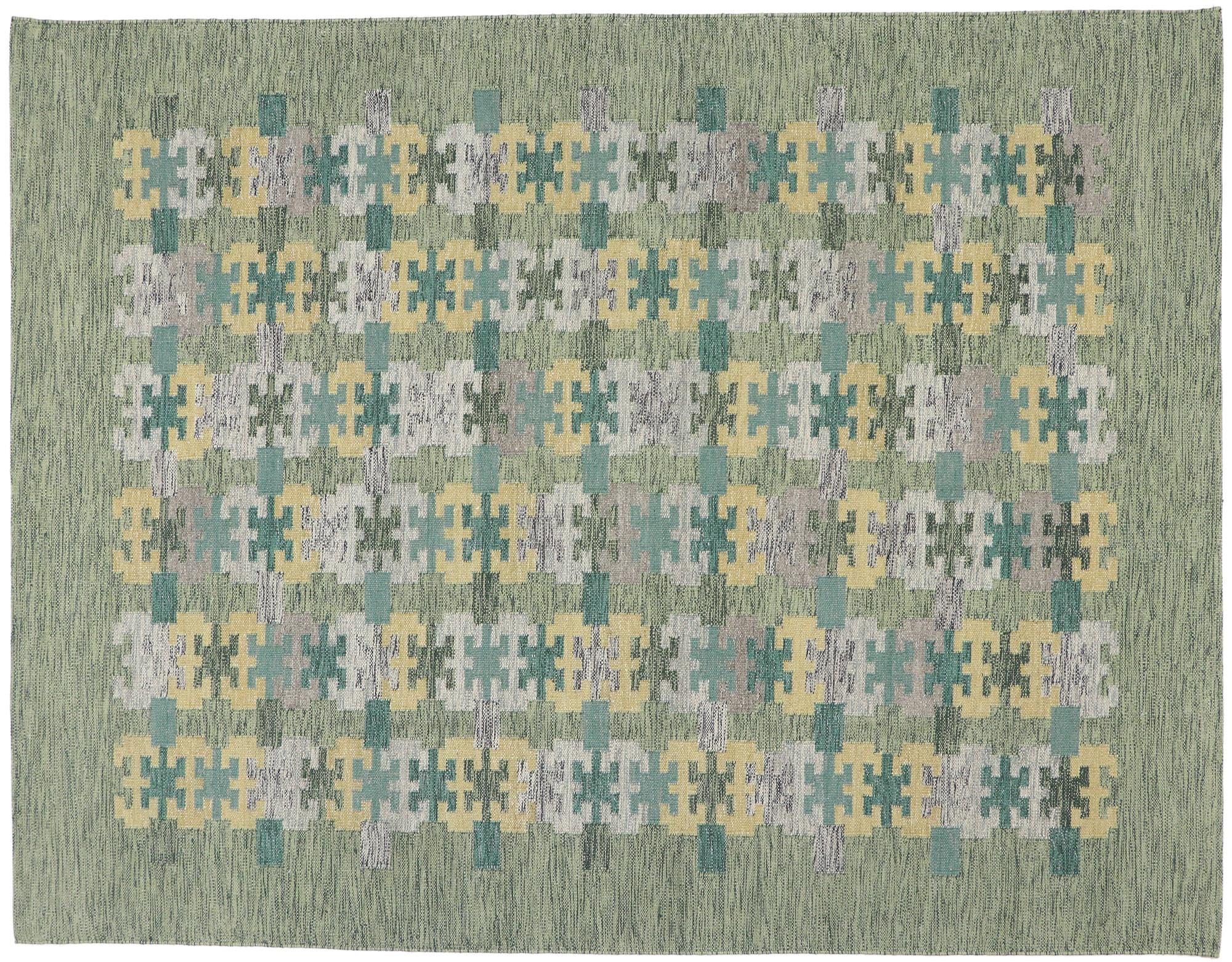 Swedish Inspired Kilim Rug, Scandinavian Modern Meets Biophilic Design 2