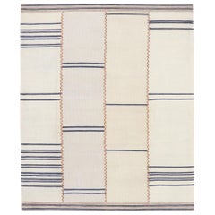 New Swedish Inspired Kilim Rug with Scandinavian Modern Style