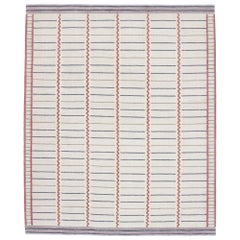 New Swedish Inspired Kilim Rug with Scandinavian Modern Style