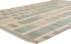 New Scandinavian Swedish Berit Koenig Inspired Kilim Röllakan, 06'02 x 08'07