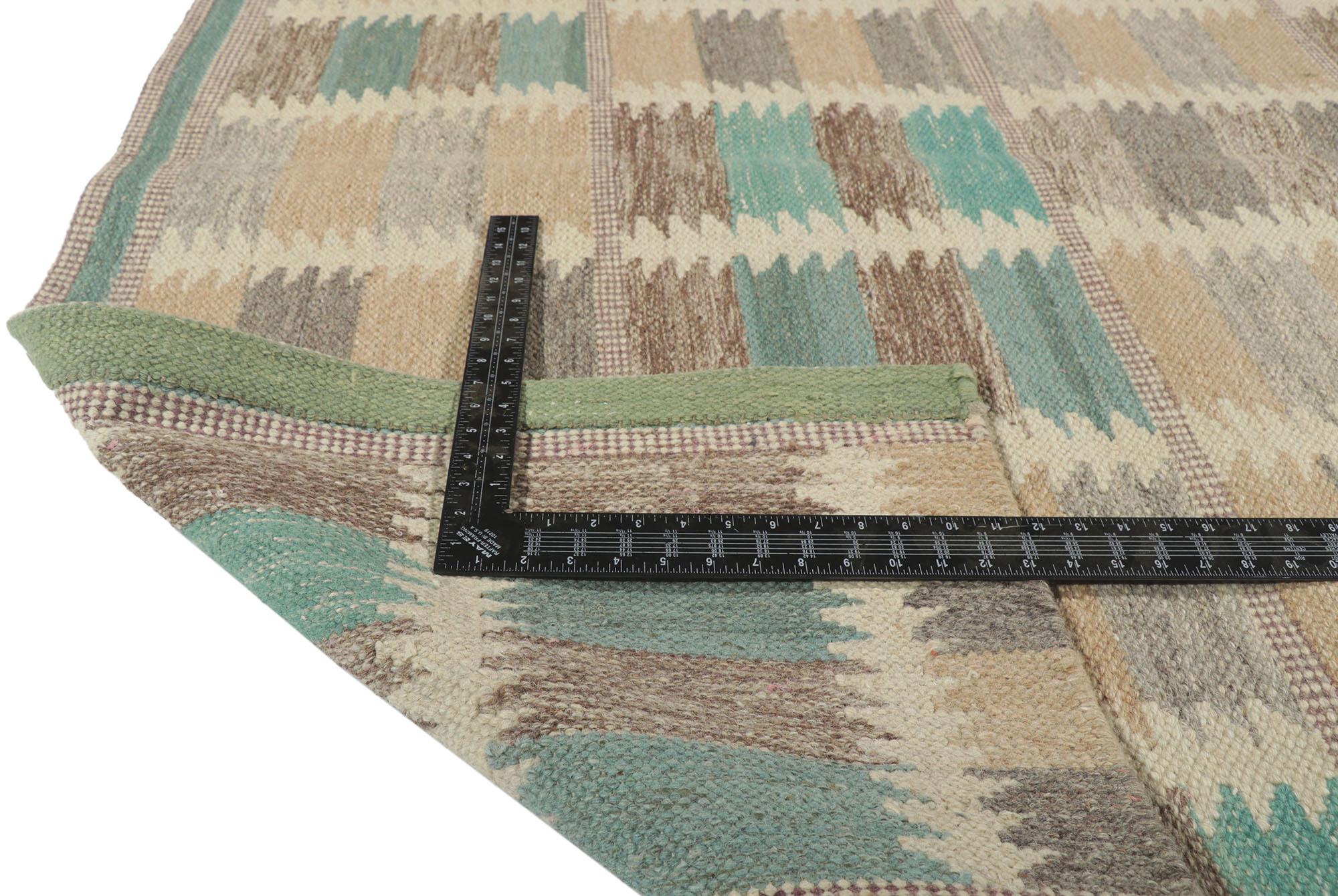 New Swedish Inspired Kilim with Scandinavian Modern Style In New Condition For Sale In Dallas, TX