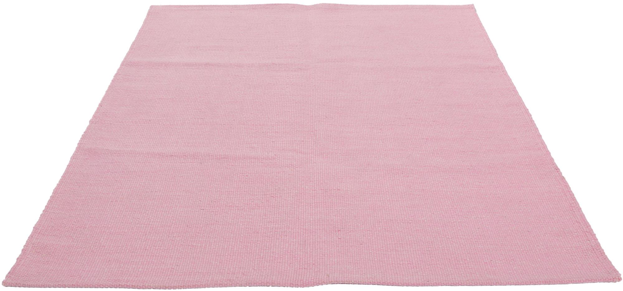 Tessuto a mano Nuovo Rug & Kilim rosa di ispirazione svedese con stile scandinavo moderno in vendita