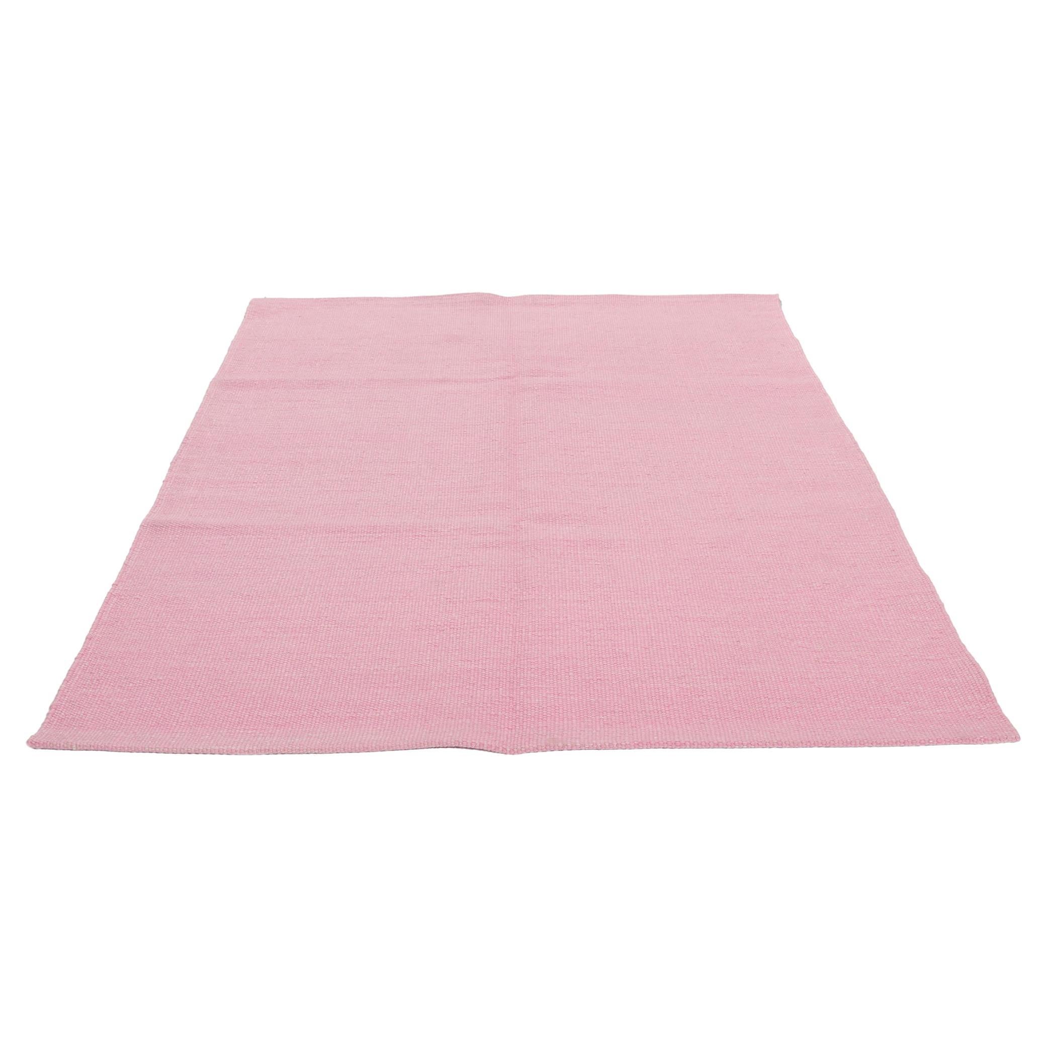 Contemporary New Swedish Inspired Pink Kilim Rug with Scandinavian Modern Style For Sale