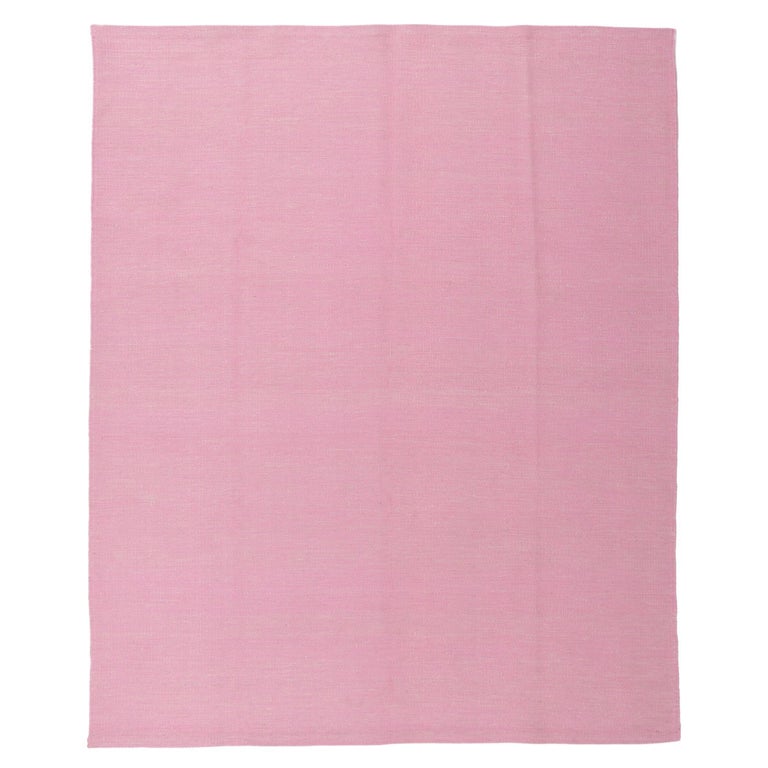 New Swedish Inspired Pink Kilim Rug with Scandinavian Modern Style For ...