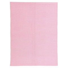 New Swedish Inspired Pink Kilim Rug with Scandinavian Modern Style