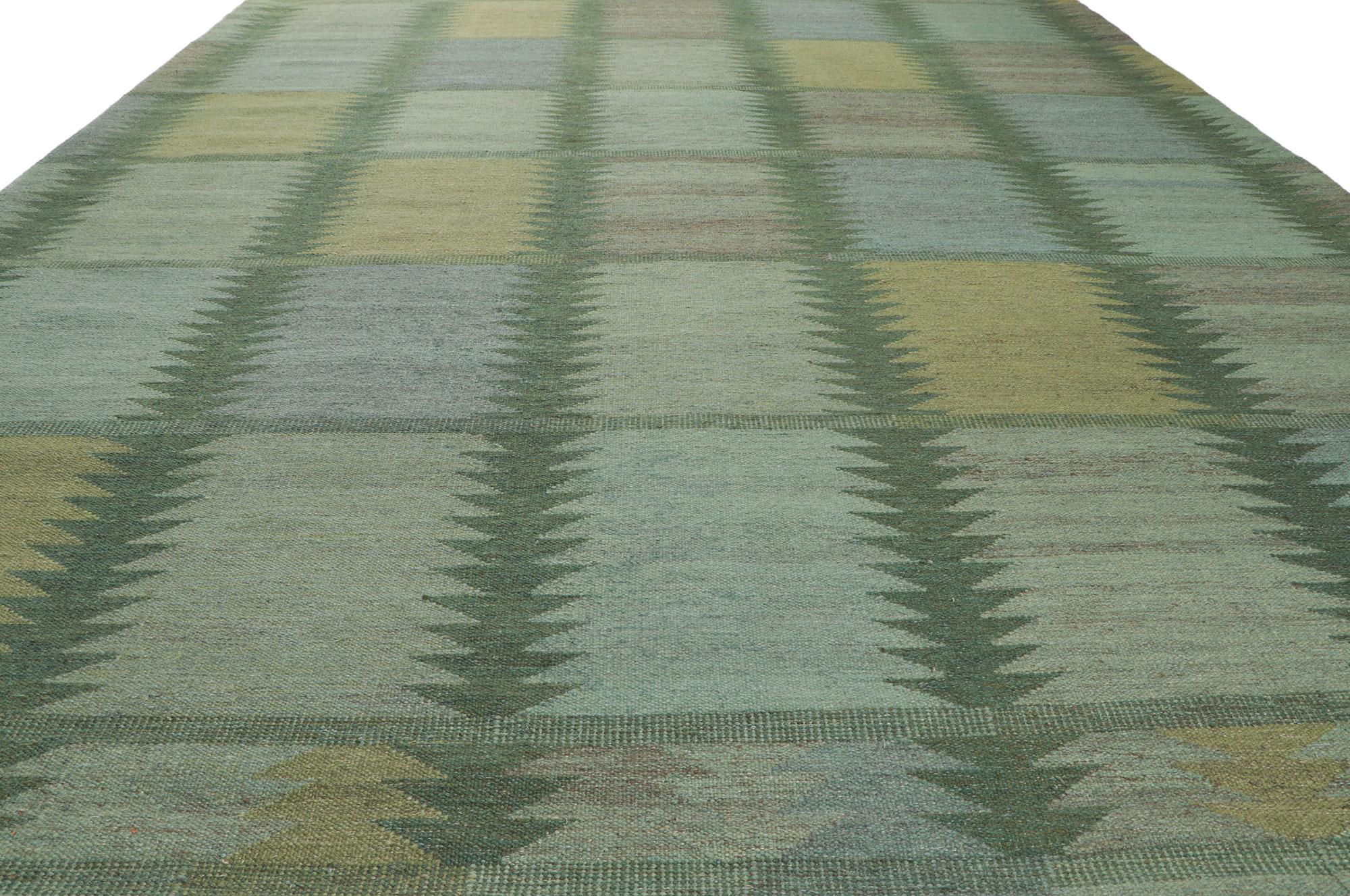 Hand-Woven New Swedish Marianne Richter Inspired Kilim Rug