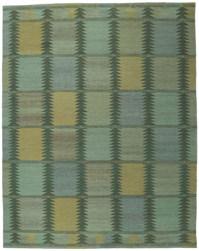 Contemporary New Swedish Marianne Richter Inspired Kilim Rug