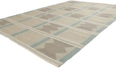 New Scandinavian Swedish Ingegerd Silow Inspired Kilim Röllakan, 05'00 x 07'08