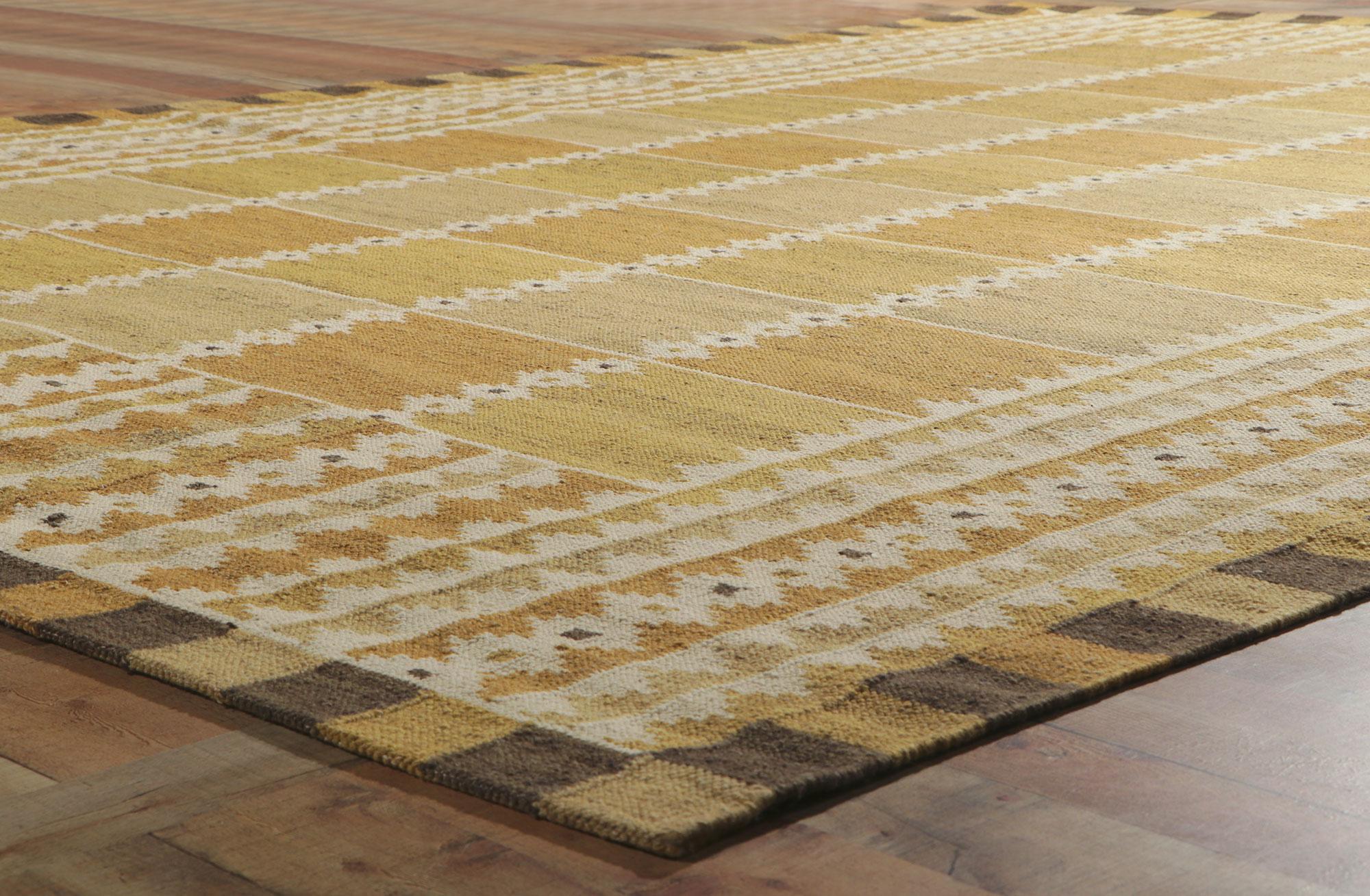 New Swedish Style Kilim Rug Inspired by Marianne Richter and Barbro Nilsson In New Condition In Dallas, TX