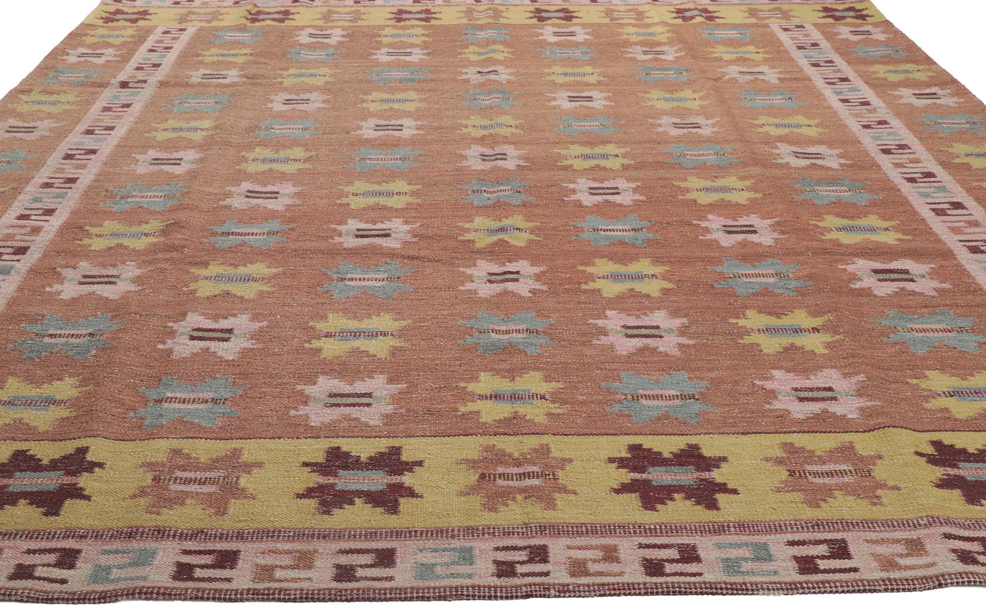 Indian New Swedish Style Kilim Rug Inspired by Marta Maas-Fjetterstrom